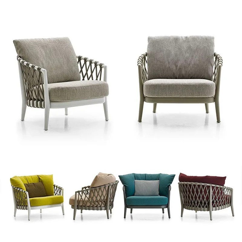 Balcony rattan leisure outdoor garden waterproof villa courtyard terrace sofa combination