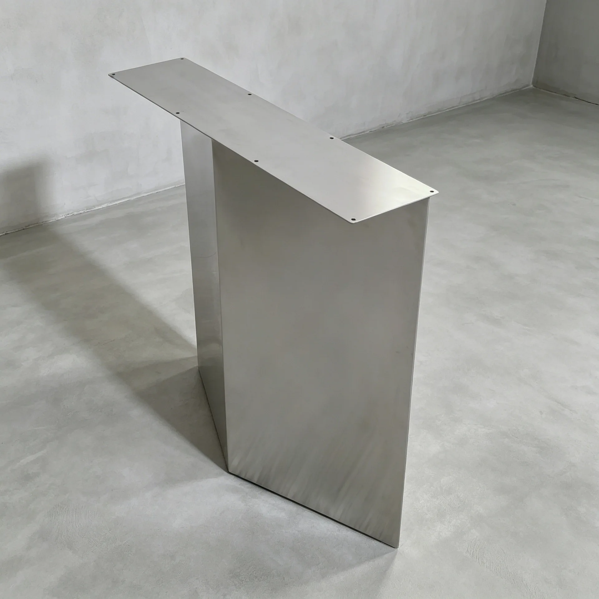 Modern minimalist style 201 brushed stainless steel dining table legs supporting legs