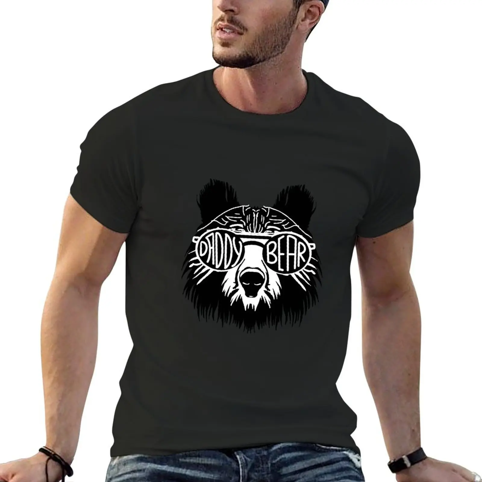 

Daddy Bear T-Shirt Aesthetic clothing blue archive man t shirt T-shirts for men cotton