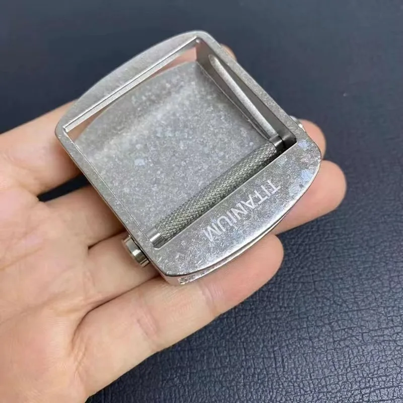 35/38mm fivela de cinto de titânio puro rolo fivela automática à prova de ferrugem resistente ao ar livre masculino tático lona fivela de cinto