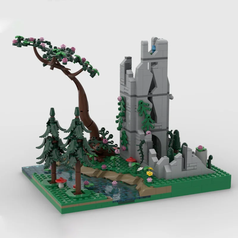 

792PCS MOC The Ruins of the Tower Premium Fantasy Adventure Diorama DIY Model Building Blocks Birthday Toys Gift