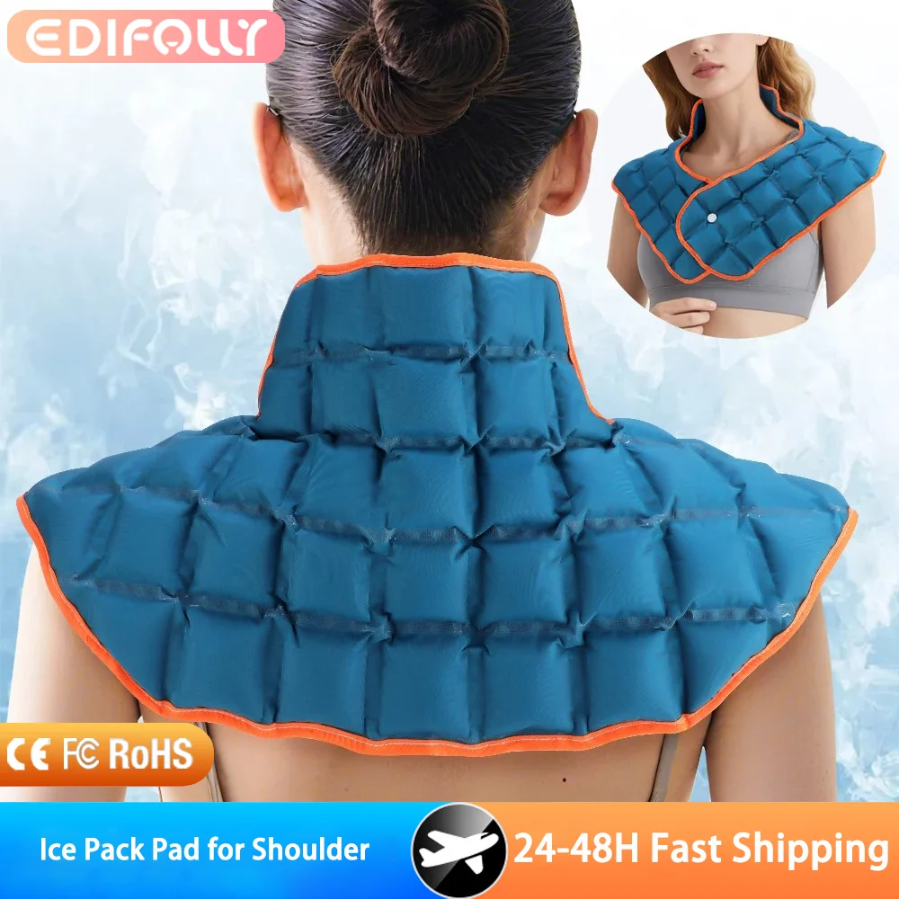 

Shoulder and Neck Hot & Ice Pack Wrap for Injuries Reusable Hot Ice Compress Pack Shawl Back Portable Self-absorbing Water Pad