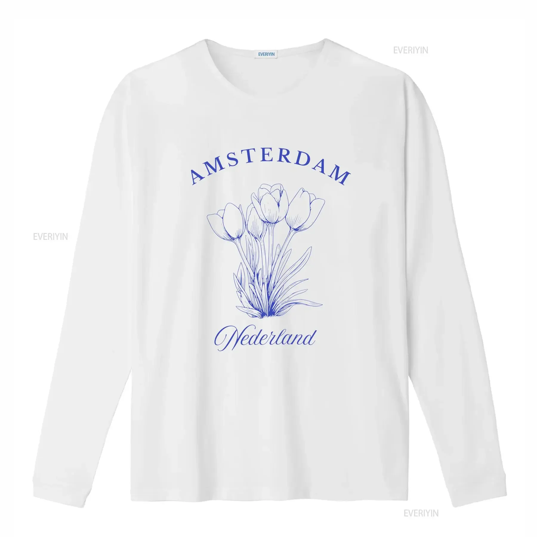 Amsterdam T Shirt Dutch Tulip Flower Netherlands Travel Souvenir vintage Washed Casual fashion Top For Everyday Wear Unisex