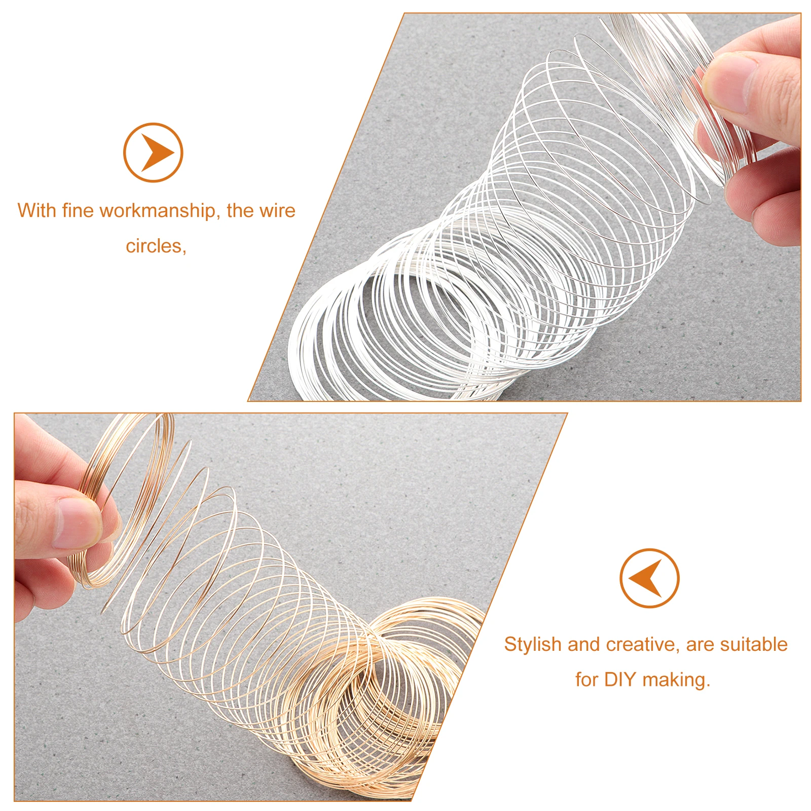 

4 pcs Jewelry Accessories Diy Wire Circles Metal Rings For Bracelet Necklace Making Handmade Craft Materials Stylish Design