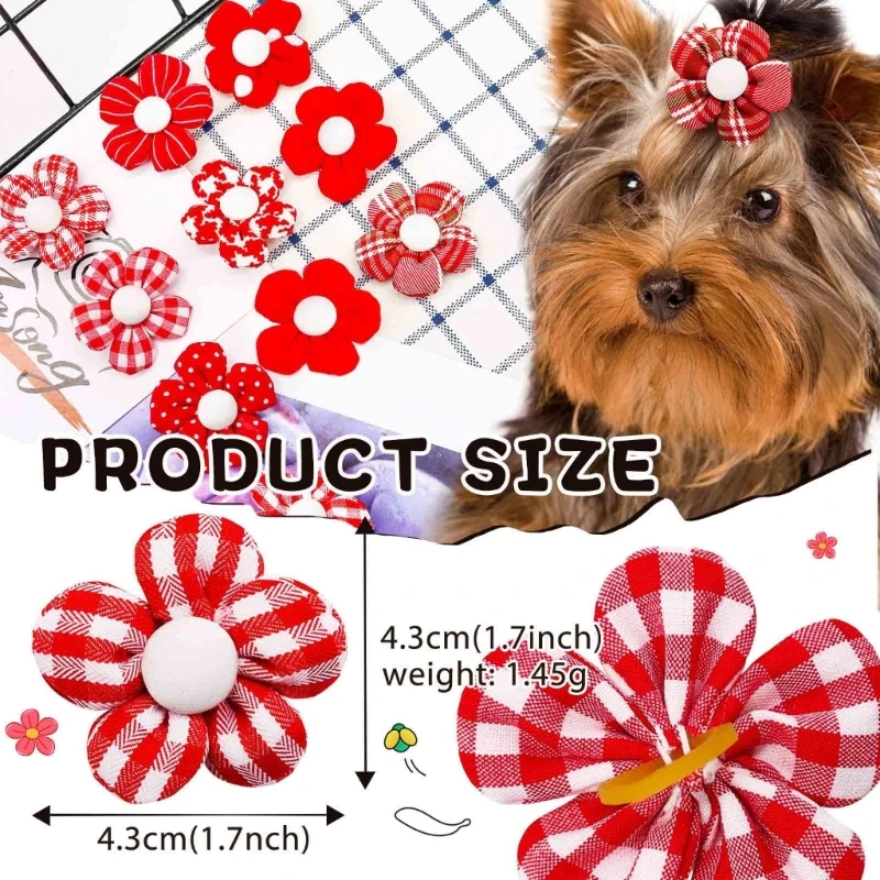 Set 20 fasce elastiche per capelli a forma fiore, elastici decorativi per capelli, gatti ragazze. Dropship