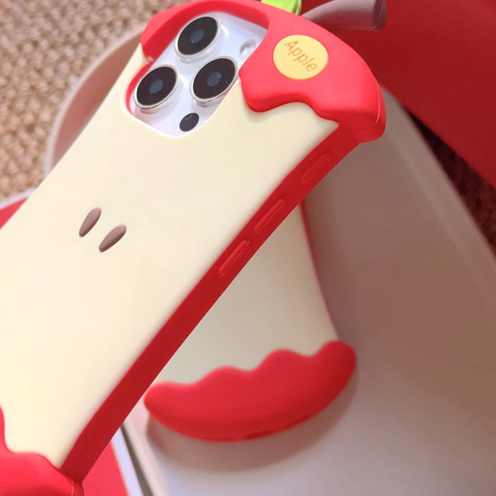مضحك الأحمر أبل كور لطيف سيليكون جراب هاتف آيفون 12 13 14 15 16 برو ماكس 14pro 15pro 13pro للصدمات لينة جميلة غطاء #5