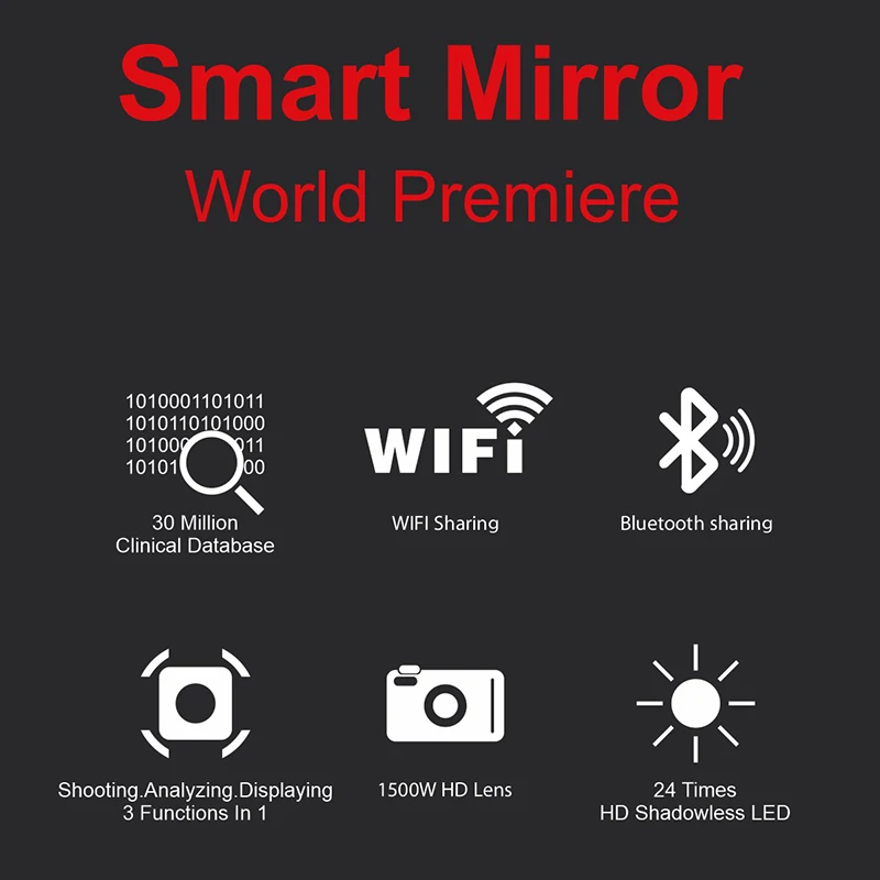 AI Portable Magic Mirror Facial Skin Analyzer Machine New Arrival Professional 3D Scanner Target Face for Facial Skin Analysis