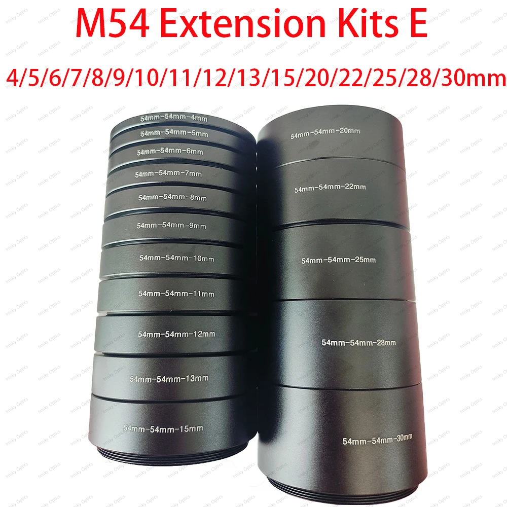 M42/M48/M54 Verlengbuissets 3/5/7/10/12/15/20/30/40/50mm M48x0.75 aan beide zijden voor astronomietelescoopfotografie T-ring