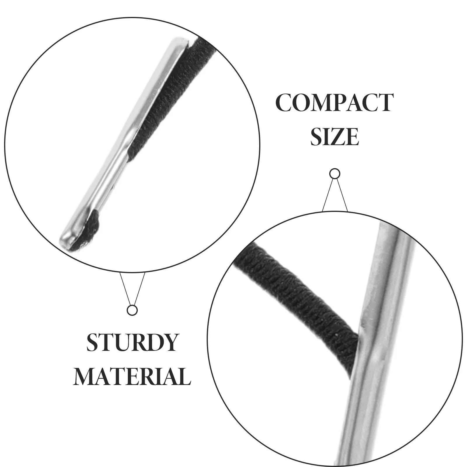 100 قطعة مشبك حديد حبل مرن مع نهايات معدنية قابل للتعديل تمتد الحبل للقبعات الكتب الحرف ملزمة السفر في الهواء الطلق التخييم #4