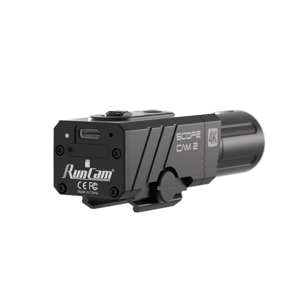 RunCam Scope Cam 2 4K Airsoft Camera IP64 WaterProof Paintball APP 1400mAh 128G Digital Zoom Customized Crosshairs Scopecam