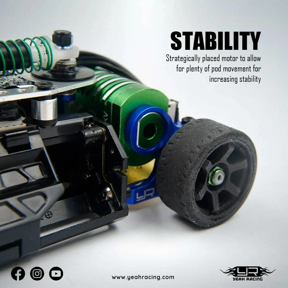 YEAH Racing アルミモーターマウント 90-94MM(LHM/RM) 京商 MINI-Z MR