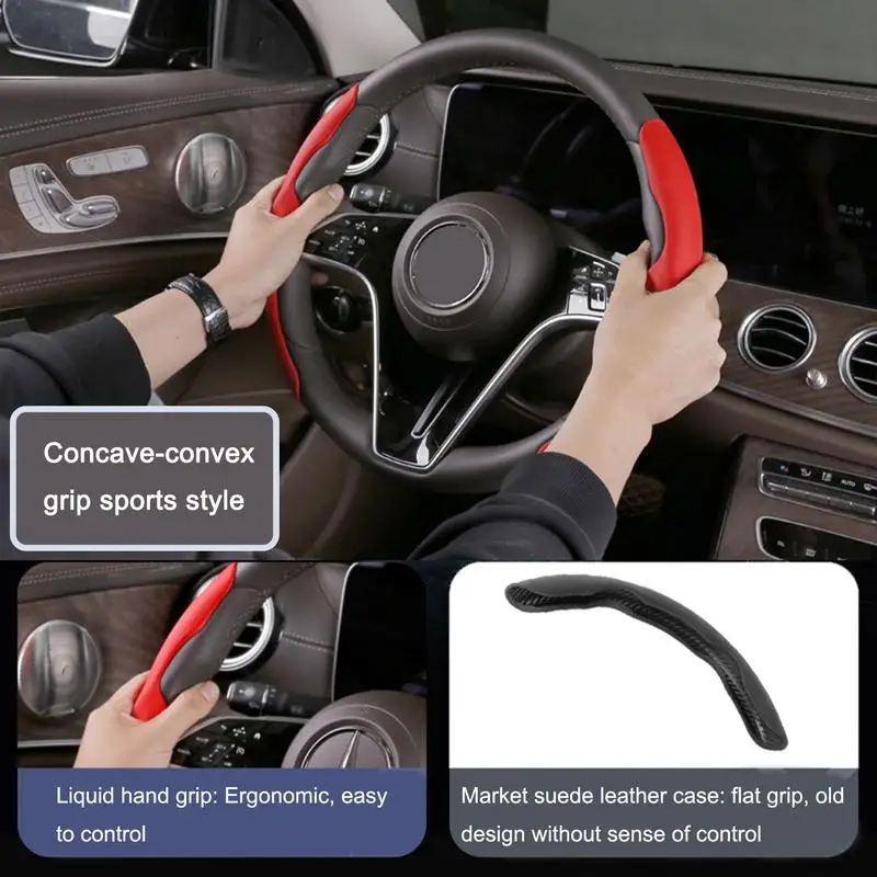 Car Steering Wheel Cover Non-Slip Soft 38cm Synthetic Fiber On Steering-Wheel For Car Interior Accessories For All Seasons