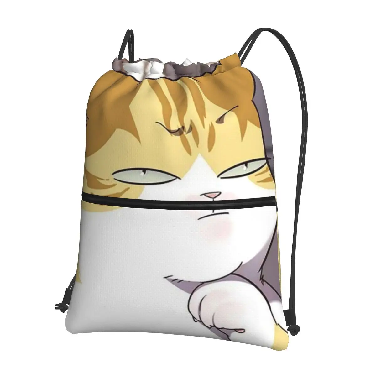 

Eleceed Kayden Cat Form Backpacks Portable Drawstring Bags Sports Bag Book Bags for Man Woman Students