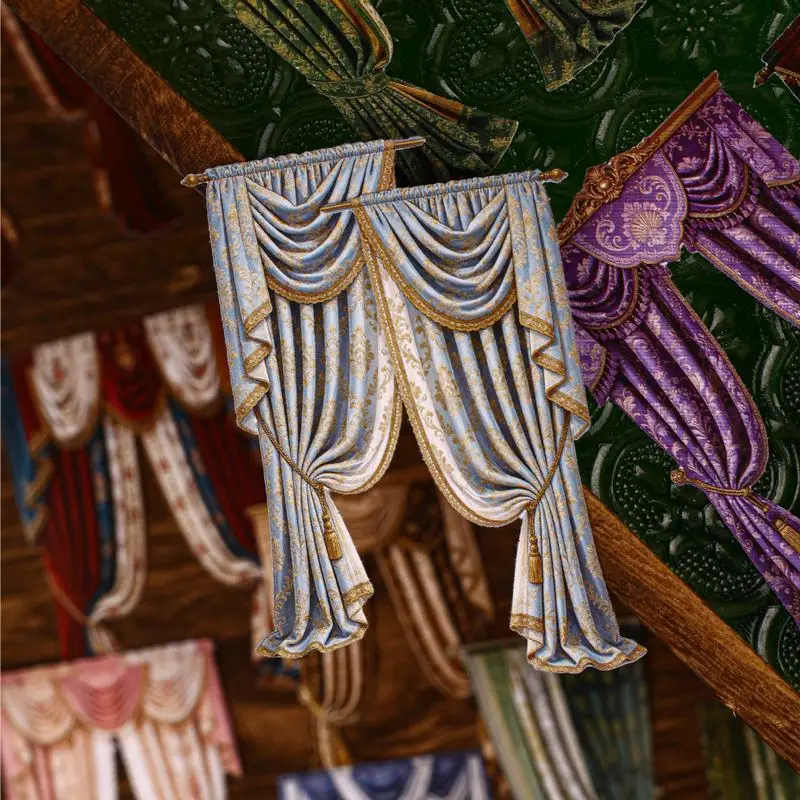 10Pcs/lot Curtain Drape Stickers, DIY Decor for Journal Scene Layout, Kpop Card & Photo Album Sticker Set