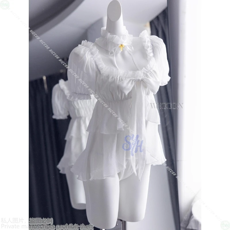 เทพธิดาแห่งชัยชนะ นิกเก้ โดโรธี คอสเพลย์ ชุดชั้นในเซ็กซี่สีขาว บิกินี่ฤดูร้อน โลลิต้า ฮาโลวีน