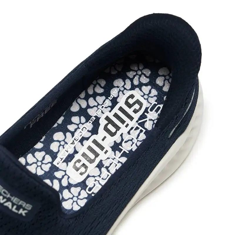 スケッチャーズ 125644-NVW レディース スリップイ - Knit Fabric Lace Up Sneakers のレビューと価格