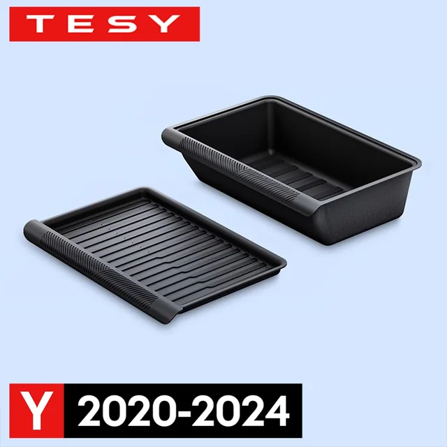 Schowek pod siedzeniem dla Tesla Model Y 2020-2024 Centrol Organizer konsoli Akcesoria pod siedzeniem Ukryty kosz na śmieci