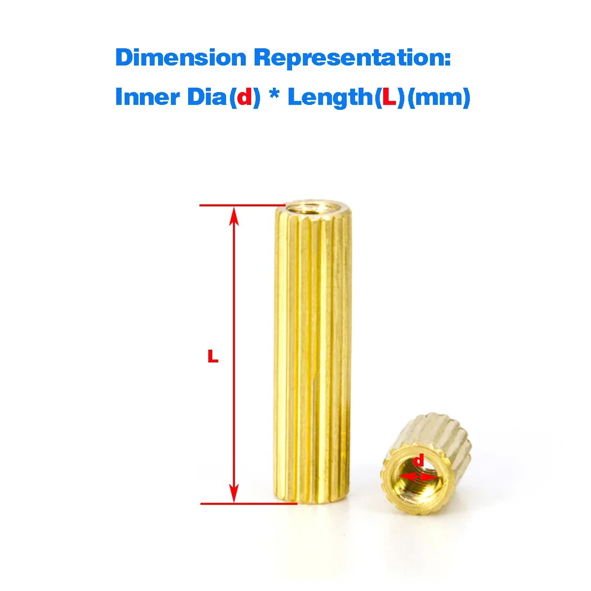 Knurled Copper Post, Double-Way Round Copper Post Screw M2