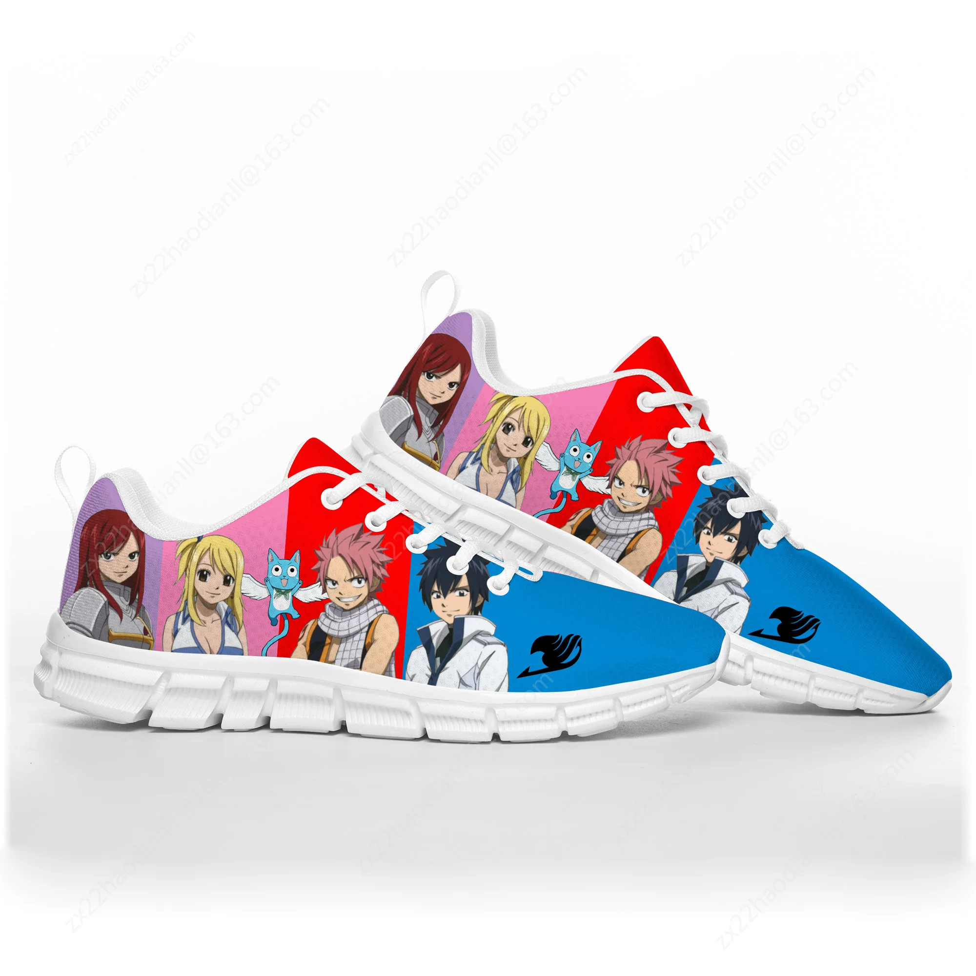 Anime Fairy Tail Natsu Dragneel Sports Shoes Mens Womens Teenager Kids Children Sneakers Casual Custom High Quality Couple Shoes