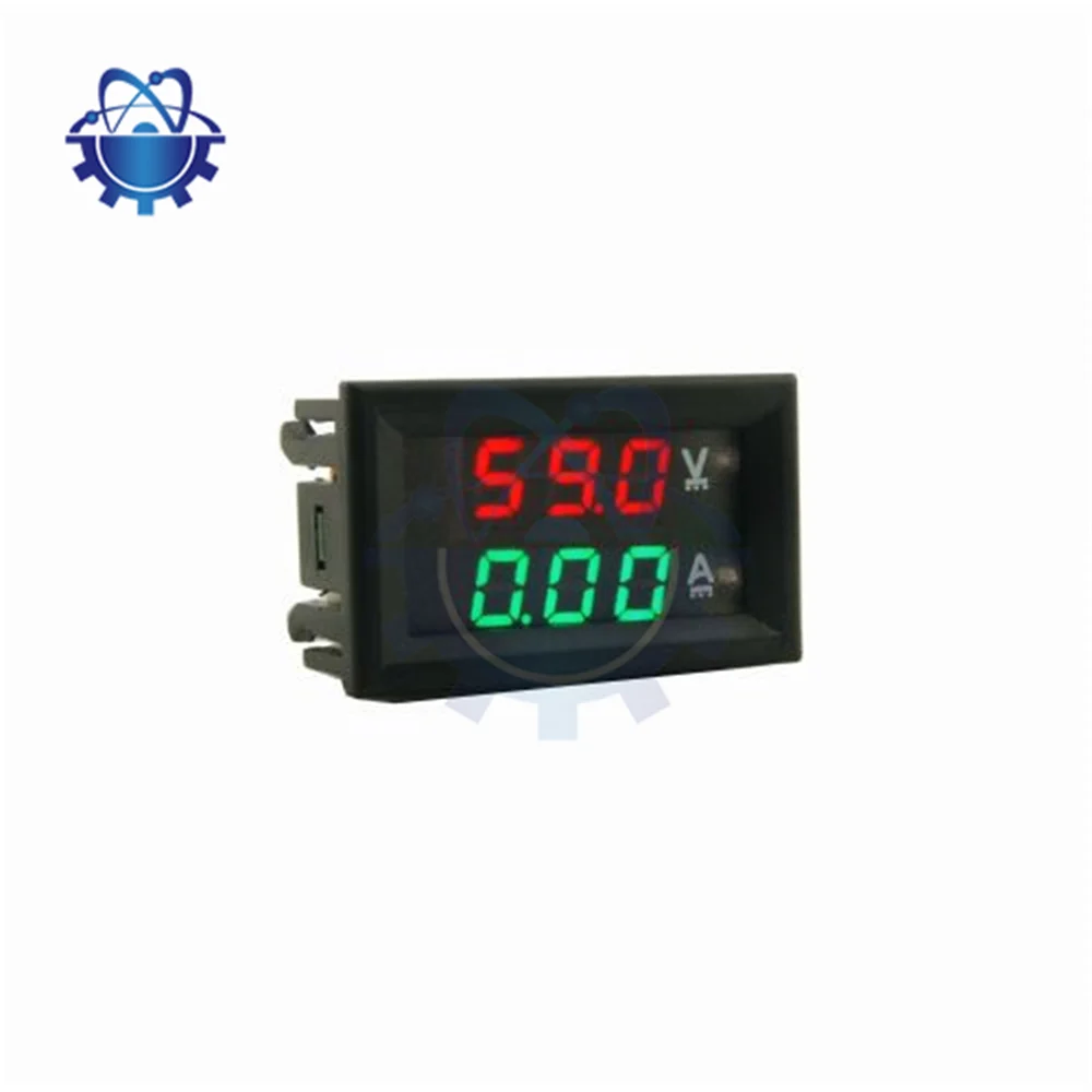 1-5PCS/ Set DC 100V 10A Mini Digital Voltmeter Ammeter 4 Bit 5 Wires Voltage Current Meter Tester Blue Red Dual LED Display