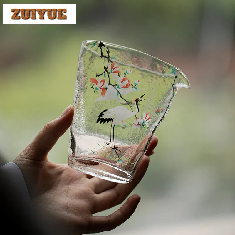 

270 мл кованая текстура, термостойкий стеклянный кувшин для чая, разделитель ча-ча-хай, диспенсер для чая, чашка для справедливости, кружка для чая, принадлежности для сервизов