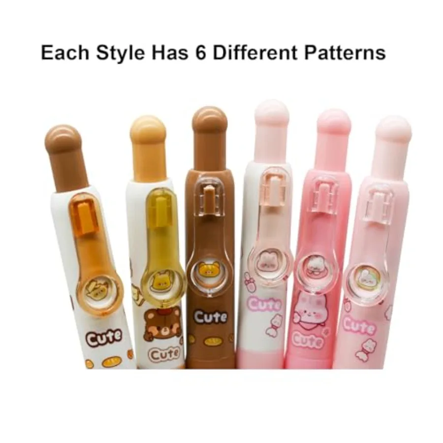 8 шт. милые мини-ручки с кроликом и медведем Kawaii ручка с кроликом выдвижная короткая маленькая карманная ручка со сменными изображениями черные чернила для Pue N