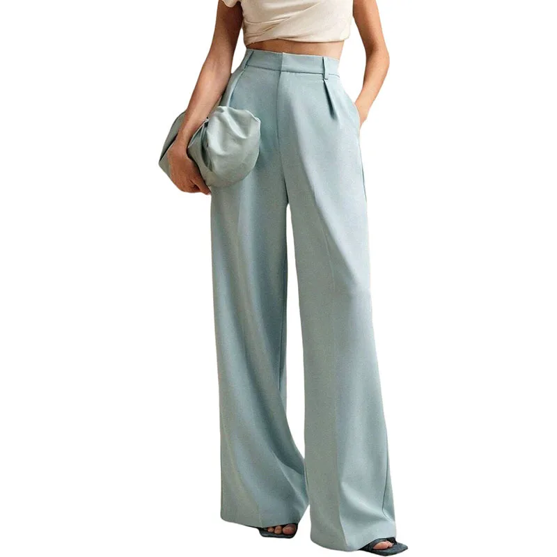 European & American Cross-border E-commerce New High-Waisted Suit Pants, Best-Selling New Women's Clothing, Casual Loose Straigh