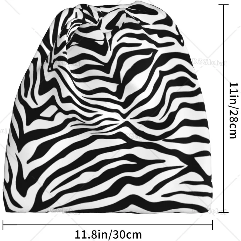 Zebra Skin Colorful Pattern Beanie Hat Baggy Slouchy Chemo Beanies Cap Stretch Scarf Head Wrap Hip Hop Hats for Men Women