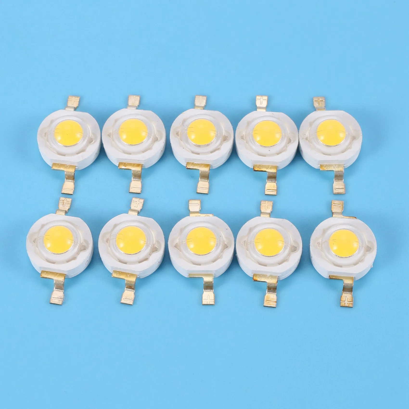 

ABGH-20 штук высокомощных 2-контактных светодиодных излучателей теплого белого света 3 Вт, 100-110 лм