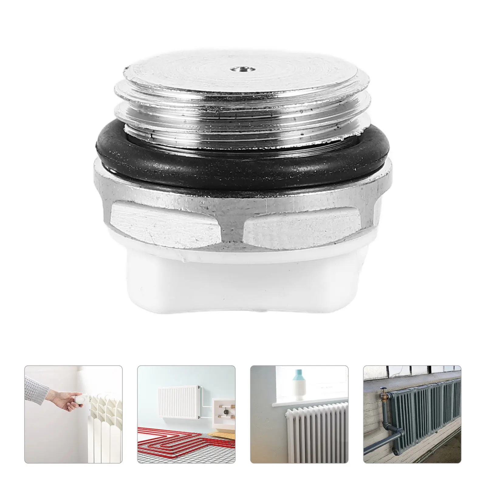 Radiator Bleed Valve Air for Radiators Replacement Hot Water Steam White Heavy Duty