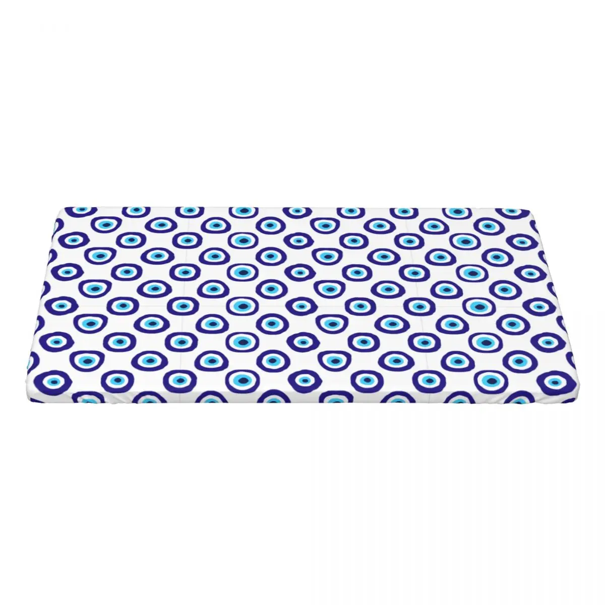 Custom Rectangular Waterproof Oil-Proof Turkey Evil Eye Symbol Pattern Nazar Amulet Tablecloth Table Cover 4FT Fit Table Cloth