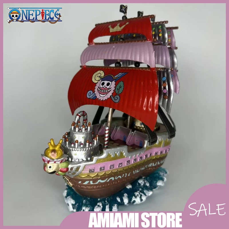 

21cm One Piece Collection Series Big Mom Pirate Ship The Thousand Sunny Model Statue Anime Decor Display Gift for Collector