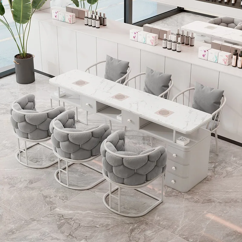 

Professionals Armrest Nail Desk Workstation Drawers Supplies Cleaner Nail Desk Designer Equipment Mesa Manicura Furniture