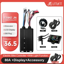 Ebike Sine Wave Controller 48V 72V 80A with Light Function UKC1 LCD Display Brushless 5000W Motor For Electric Bike Motor Kit