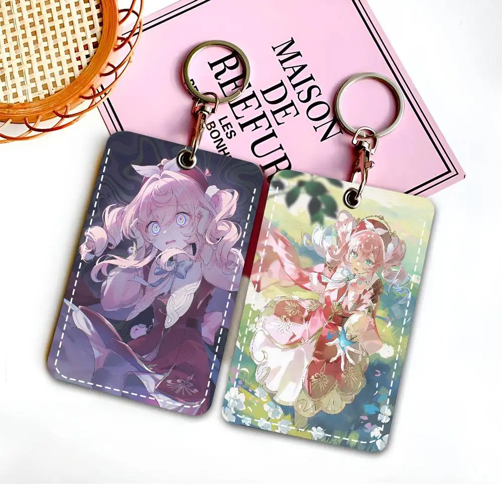 

Кожаный чехол-картхолдер Hyacine Honkai Star Rail с брелоком для ключей и ID-карт