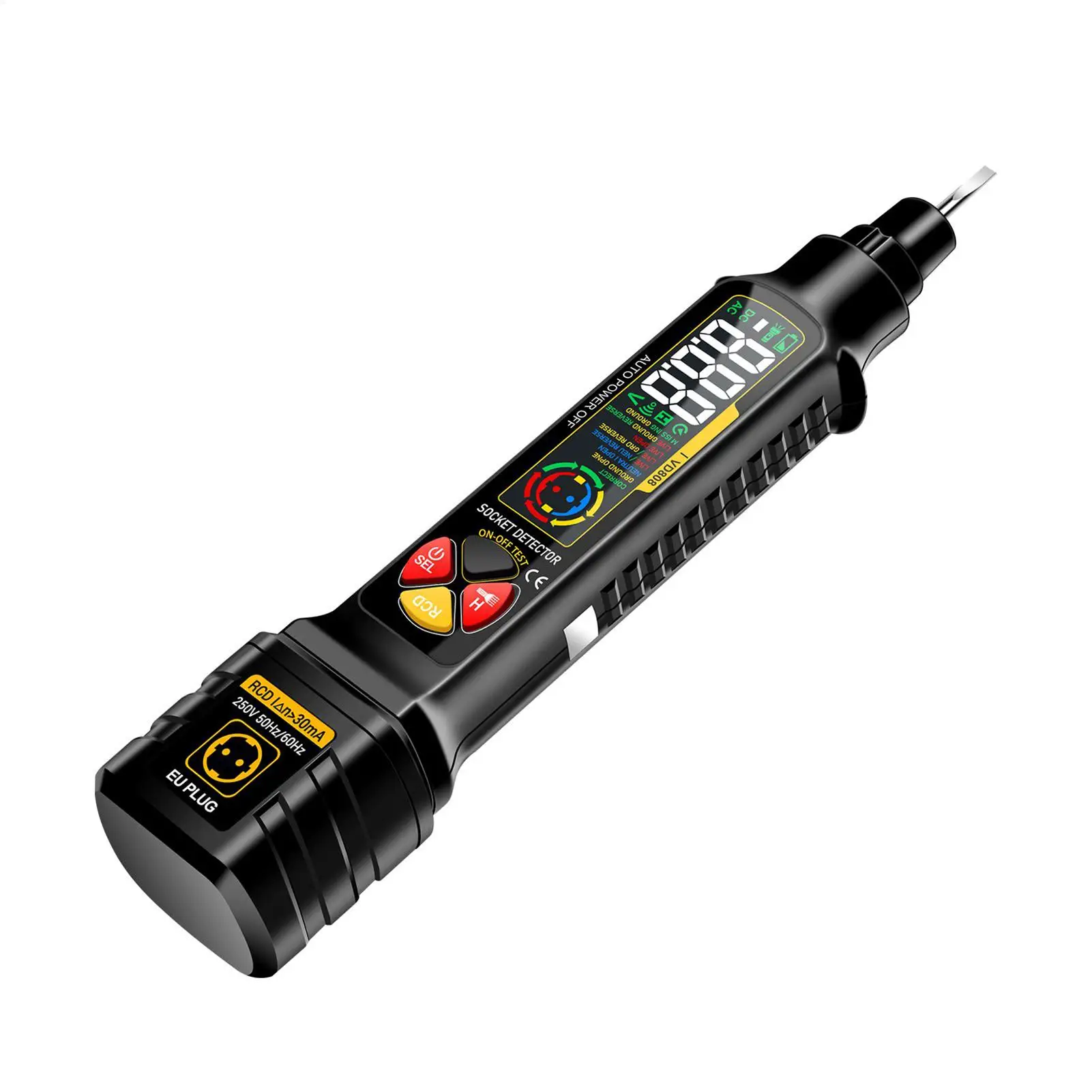 Circuit Tester Outlet Checker Smart With LED Display & Light 2-300V Electric Circuit Tracer For Home Electric Power Rv Camper