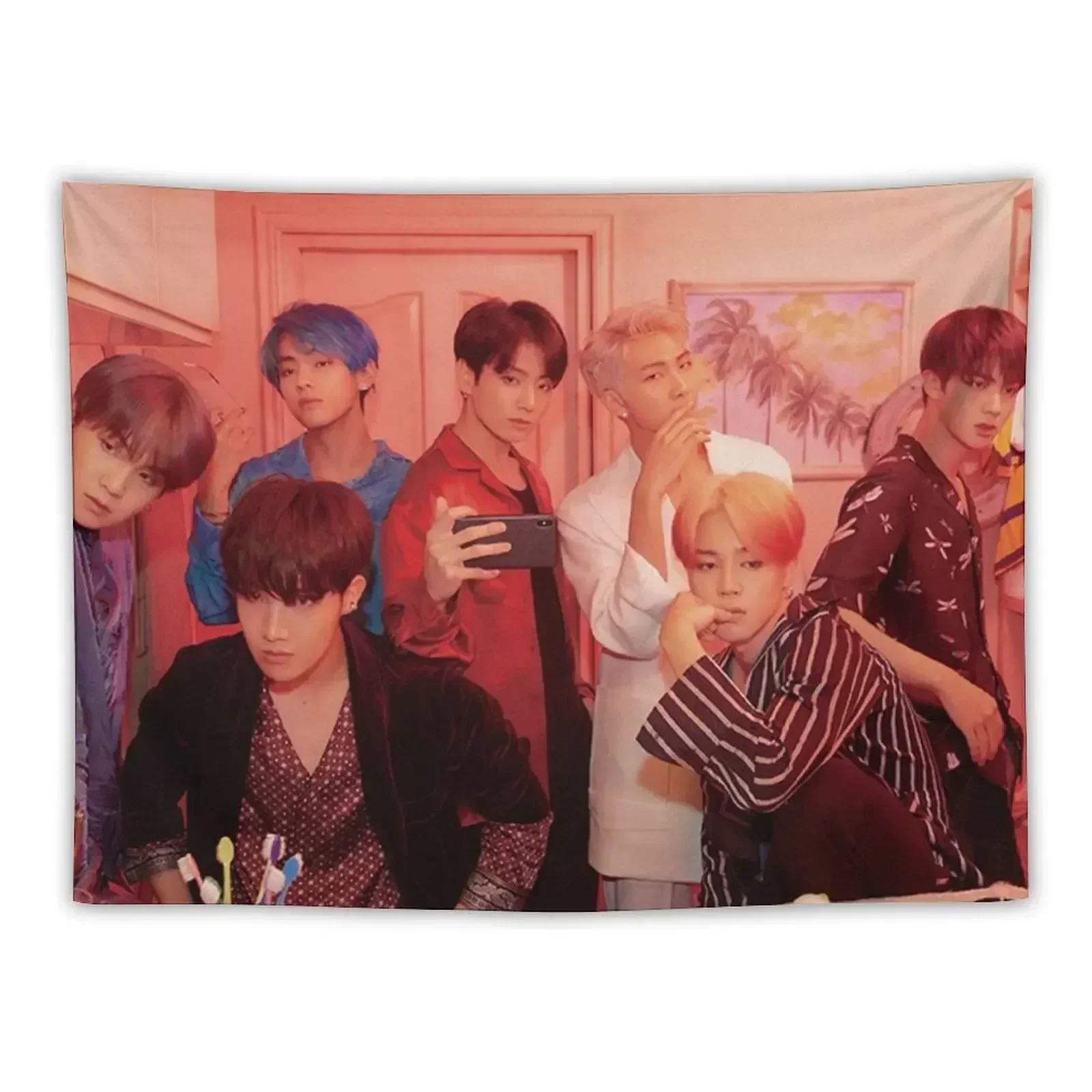 map of the soul: persona version 2 (group) Tapestry Room Ornaments Hanging Wall Decoration Room Decorative Wall Tapestry