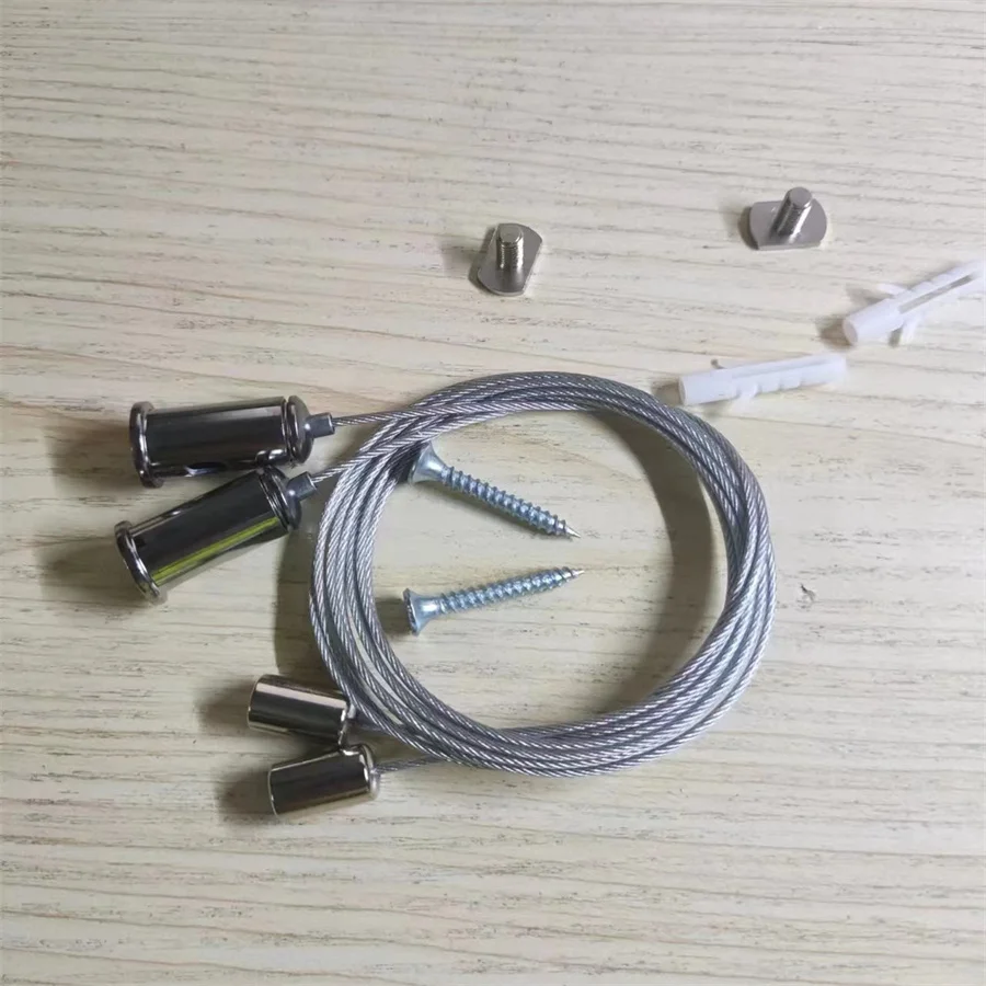 Free Shipping High quality self Locking Ceiling Hanging Steel Wire Light Kit for panel lights