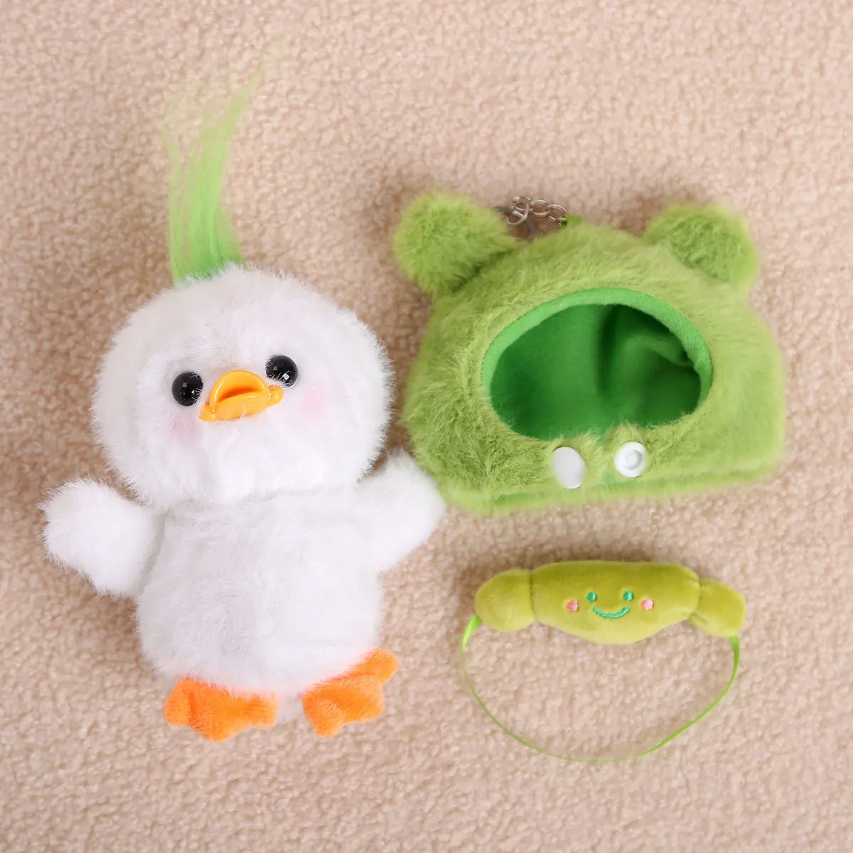 Uroczy breloczek z pluszową kaczuszką, symulacja wycieczki, kreskówkowy, kreatywny, miękki pluszowy zwierzak, dekoracja do plecaka, breloczek do kluczy.