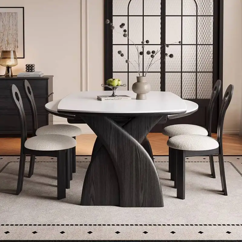 Unique Decorations Dining Tables Space Italian Extending Luxury Dining Tables Set Wood Expandable Mesas Comedor Furniture Home