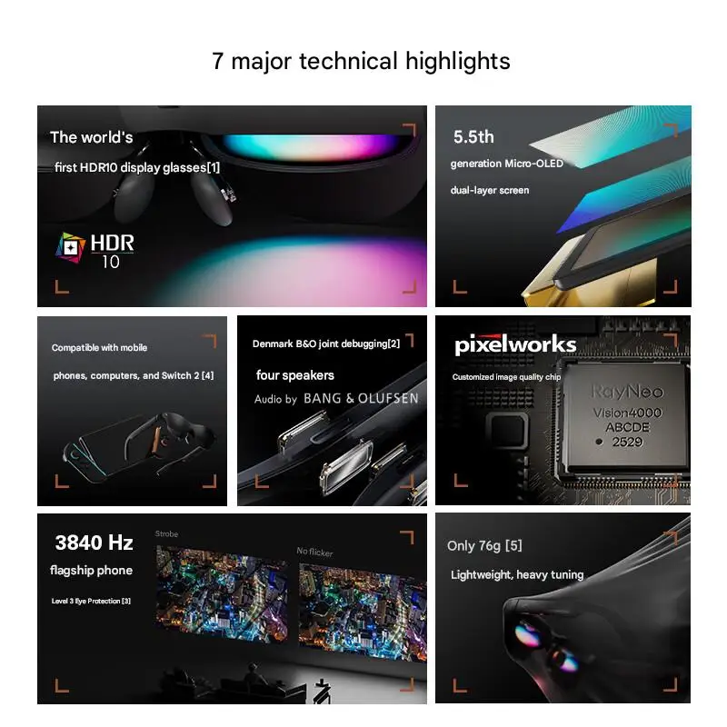 [2025 New Product] RayNeo Air4 Pro Smart AR Glasses Smart Glasses HD Giant Screen Viewing Glasses