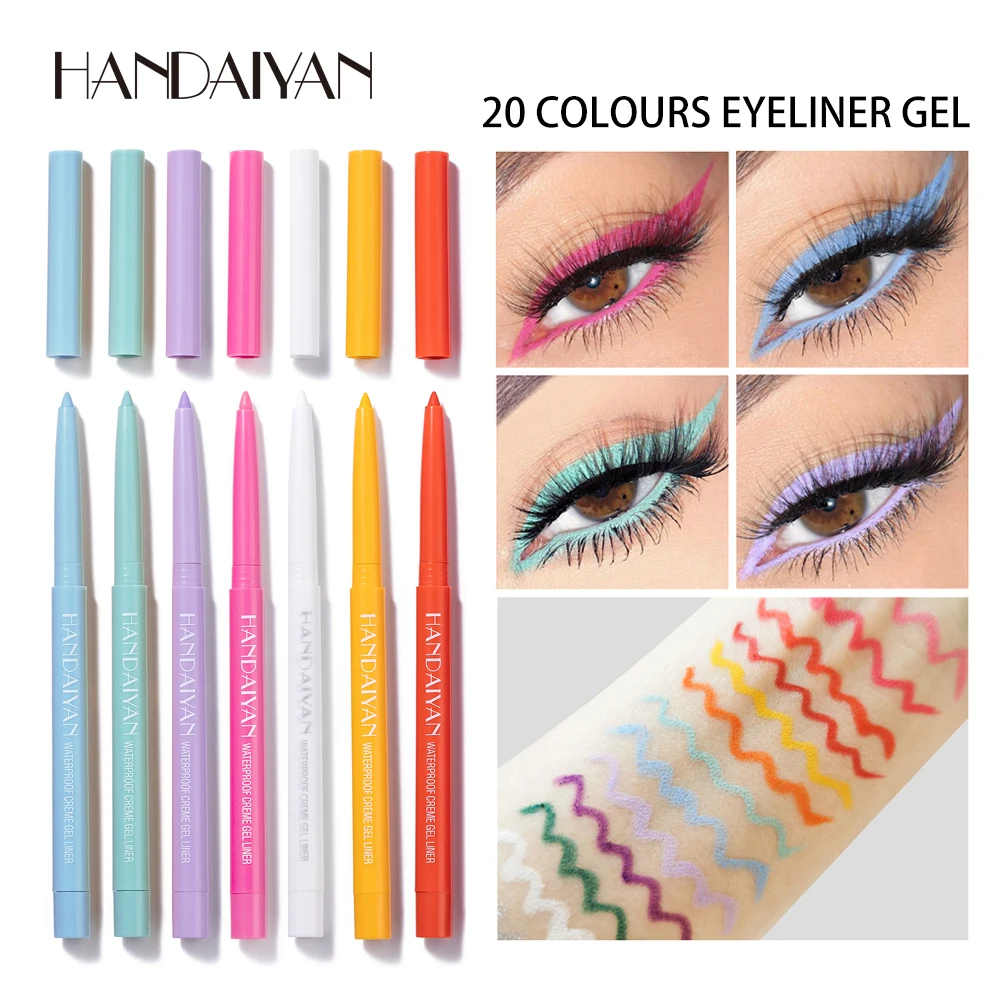 20 color pearlescent matt  eyeliner gel pen can rotate eyeliner pen eye shadow