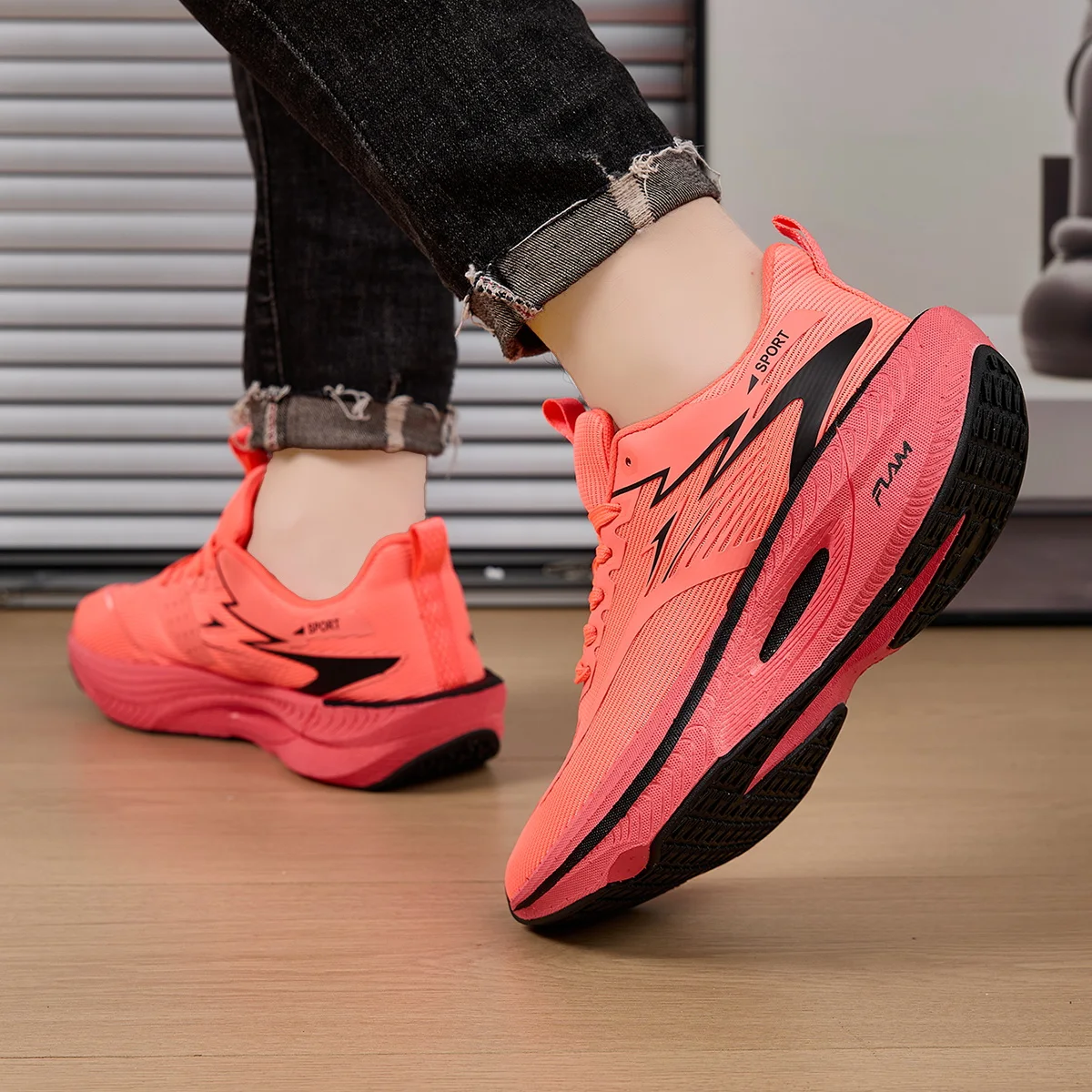 Summer Popular Fashionable Versatile Non-Slip Wear-Resistant High-Elastic Breathable Sweat-Wicking Running Sports Shoes