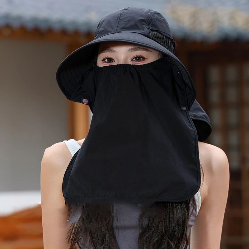 

Unisex Sun Hats Sun Protection Windproof Sun Shading Outdoor Hiking Fishing Simple Versatile Large Brim UV Resistant Bucket Hats
