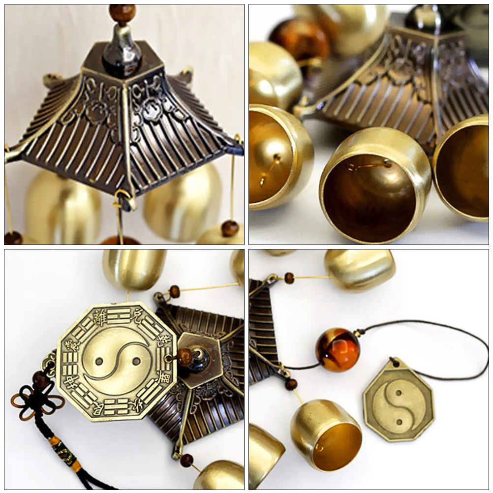 

1Pcs Copper Wind Chime Vintage Bell Pendant Hanging Decoration for Garden Home Patio Blessing Bell Pendant Copper Wind Chime