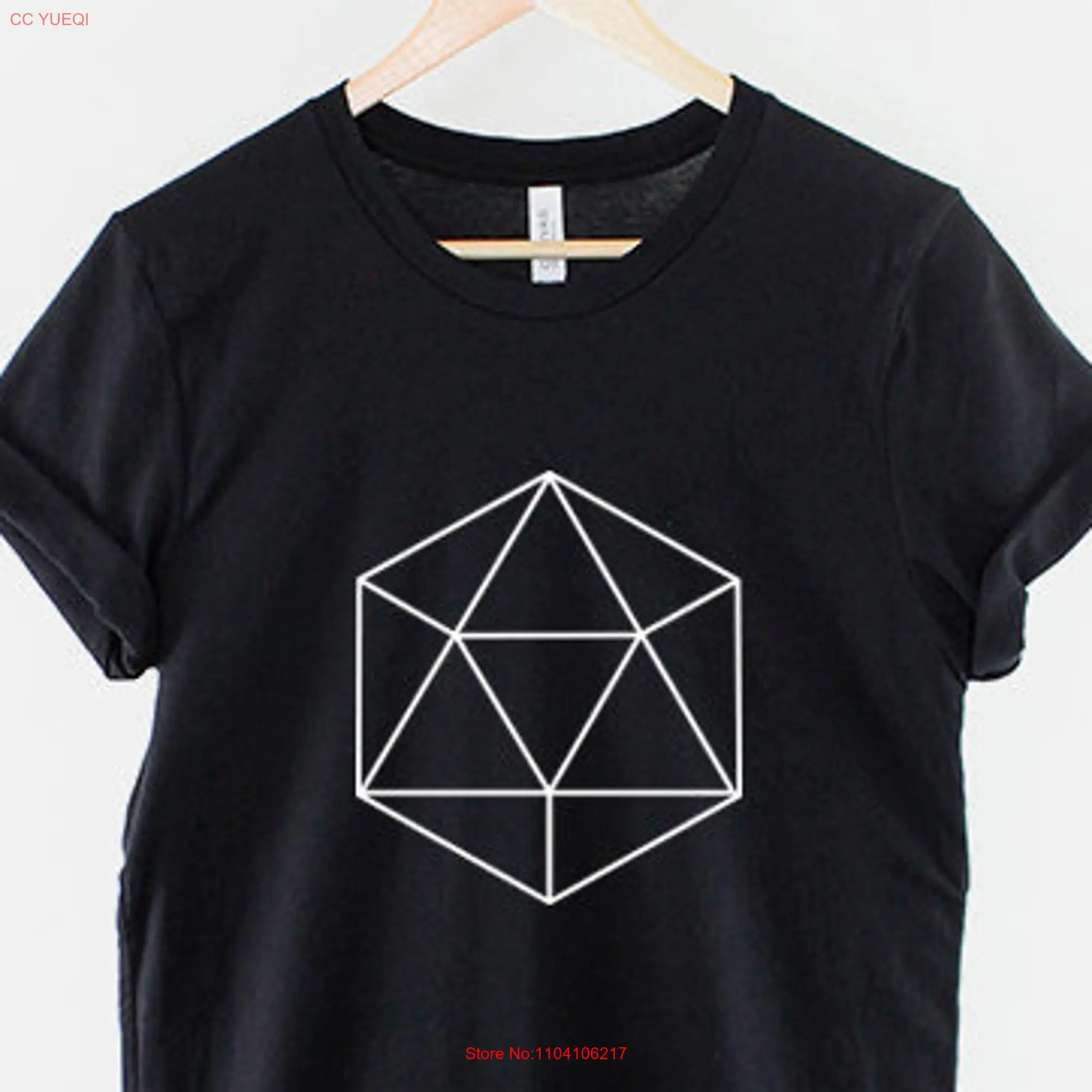 Geometric Shape Hexagon Polygon Hipster T Shirt long or short sleeves