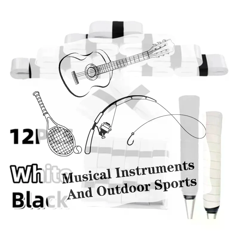 

12Pcs Racket Grip Tape For Badminton/Sweat-Absorbent Tennis Badminton Racket Grip Tape Overgrips