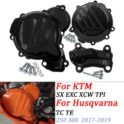 Motocross Clutch Protector Ignition Guard Water Pump Cover For KTM EXC XCW 250 300 TPI SX250 For Husqvarna TE TC 2017-2021