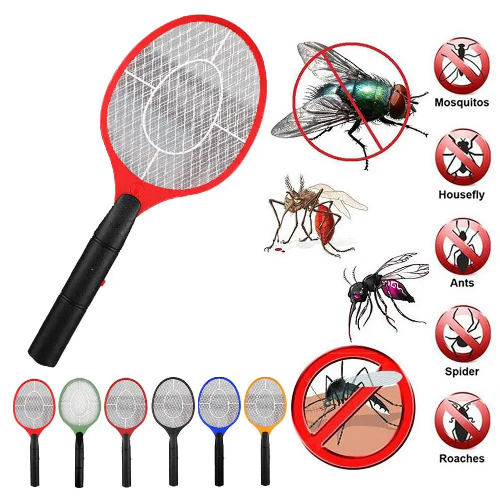 Mosquito Swatter Cordless Battery Power Electric Fly Killer Insects Swatter Bug Racket Mosquito H4j6