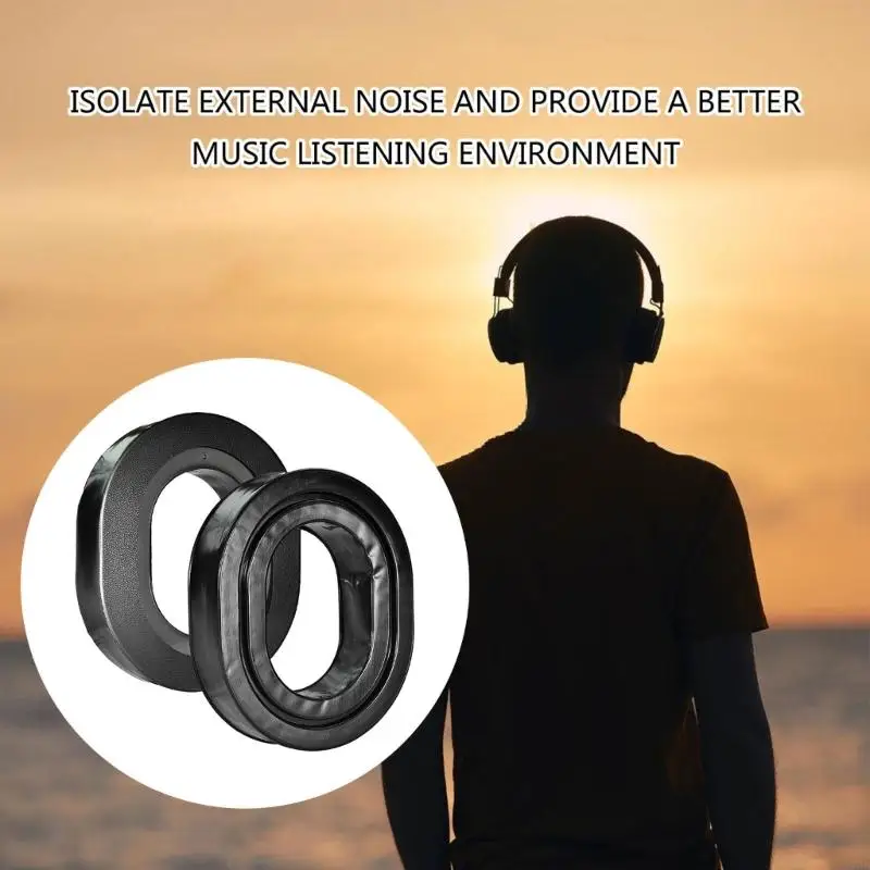 استبدال وسادات الأذن سماعات أذن وسائد الأذن تغطية الأذن ل Rig 800HS